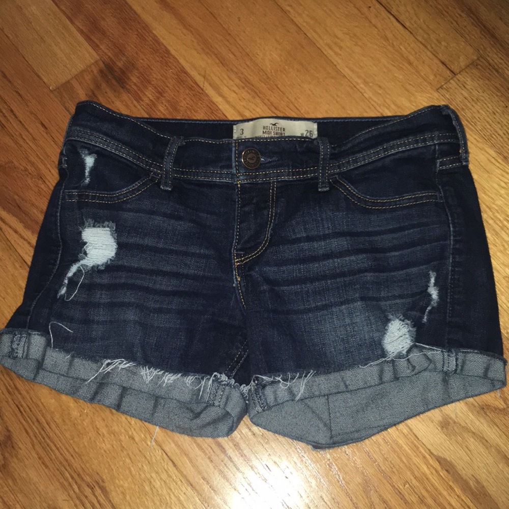 Dark denim shorts